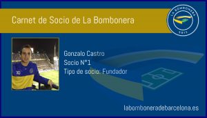 Carnet de socios del club deportivo La Bombonera
